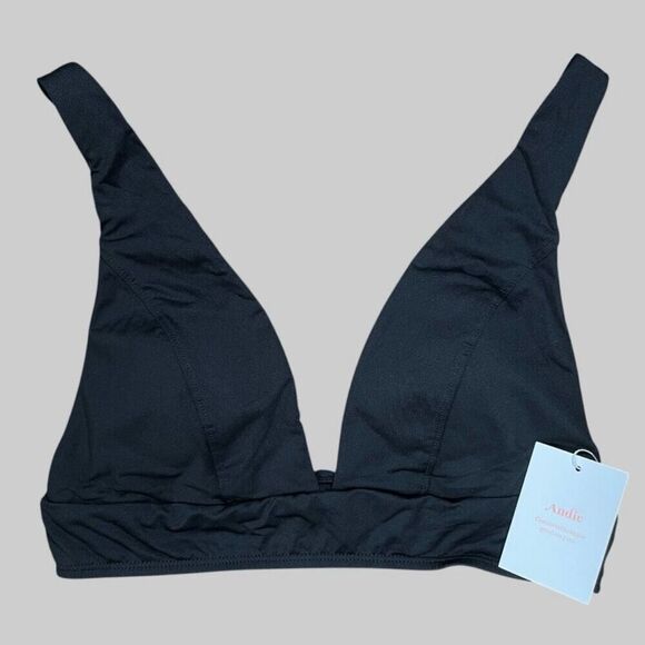 Andie Swim The Belize Bikini Top in Black Size M NWT Bathing Suit Top AT108 - Picture 3 of 12